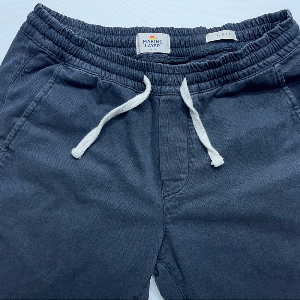 Marine Layer Saturday Jogger Pants Mens Size Small Gray Drawstring Pockets - Picture 2 of 12